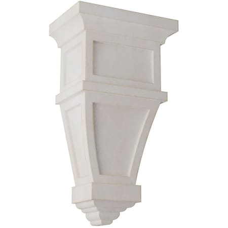 Ekena Millwork 6"W x 4"D x 11"H Alpine Wood Vintage Decor Corbel, Chalk Dust White CORWD06X04X11APWH